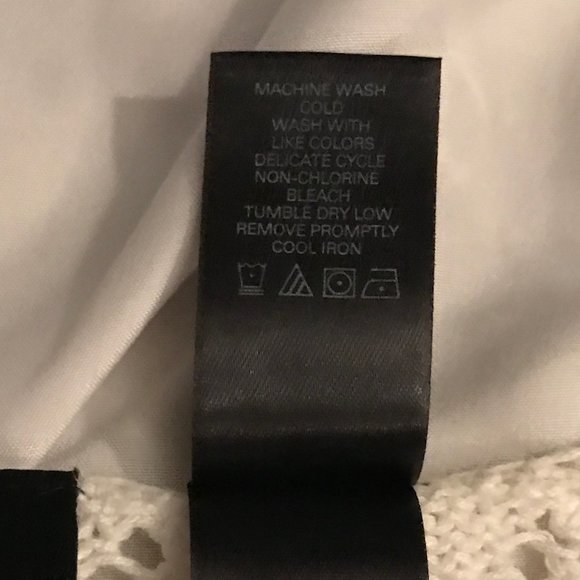 AXCESS (Liz Claiborne) White Short Sleeve Pointelle Crochet Tunic Sz. Large-NWOT - Picture 14 of 14